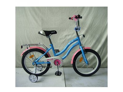 Велосипед детский PROF1 16д. L1694 (1шт) Star, голубой,звонок,доп.колеса