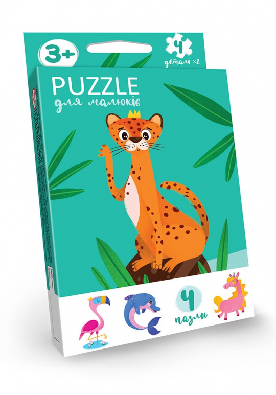 Пазлы для детей «Puzzle для детей», развивающие, украинский, в кор.9*2,5*16см PFK-01U Фото