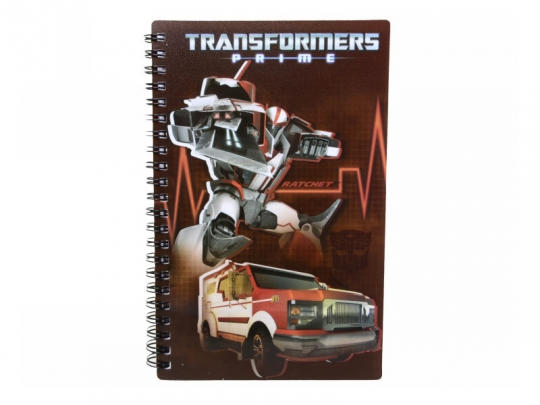 Блокнот пласт. обложка, спир., 80л., А5- Transformers /1/25/50/ Фото