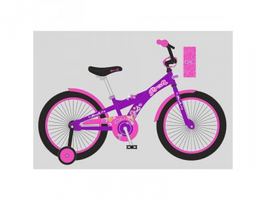 Велосипед детский PROF1 20д. T2063 (1шт) Original girl,фиолетов.-розов.,звонок,подножка Фото
