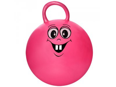 Мяч для фитнеса MS 1126 (25шт) с ручкой, 38см, смайл, 1 цвет, 310г, в кульке, 20-14-5см