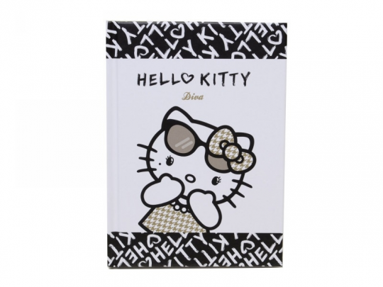 Блокнот тверд. обложка, 80л., А6 Hello Kitty Diva /1/50/100/ Фото