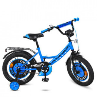 Велосипед детский PROF1 14д. Y1444 (1шт) Original boy,голубой,звонок,доп.колеса