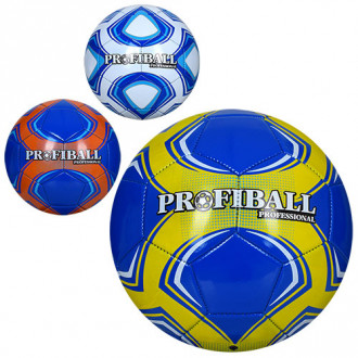 Мяч футбольный EV 3298 (30шт) ПВХ 2мм, 300-320г, 3цвета, в кульке,