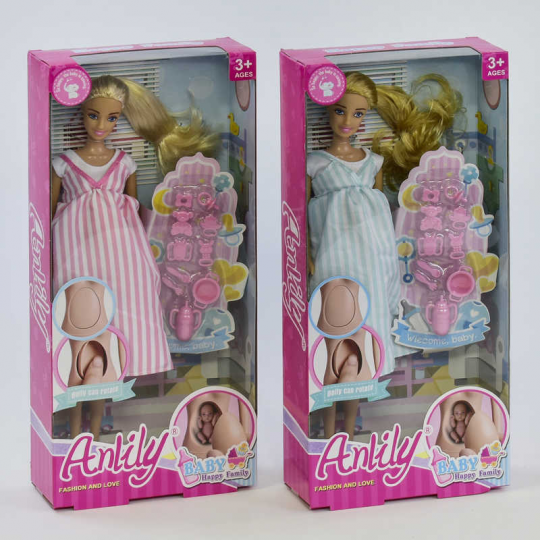 Кукла Anlily беременная 99202 (72) с аксессуарами, 2 вида, в коробке Фото