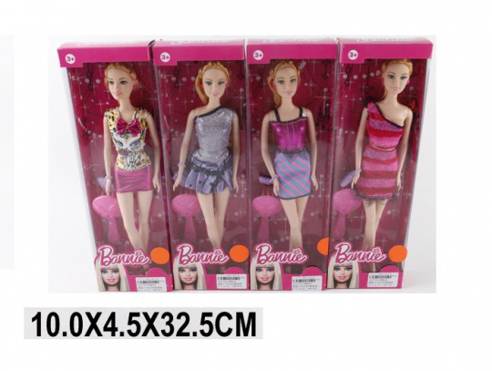 Кукла типа &quot;Барби &quot; BN818 (108шт/2) 2вида, с мален.куклой, умыв-ник, унитазик, аксесс, в кор. 20*6*33 см Фото