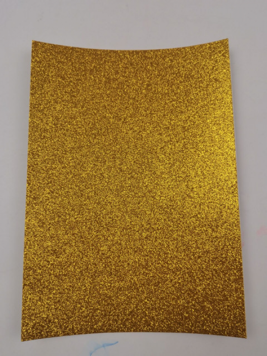 Кольорова ЕВА піна з гліттером (Фоаміран)А4,GL-EVA-1-ADH-013,21х29,7см,1,6 мм 5аркуш.золотий Фото