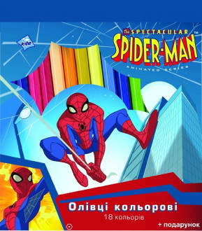 Карандаши 'Kite' 18 цв. 'Spider-Man' №SM12-052K