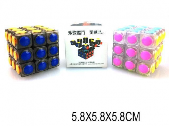 Кубик Рубика YJ8303 (240шт/2) 2 цвета микс, в коробке 5, 8см Фото