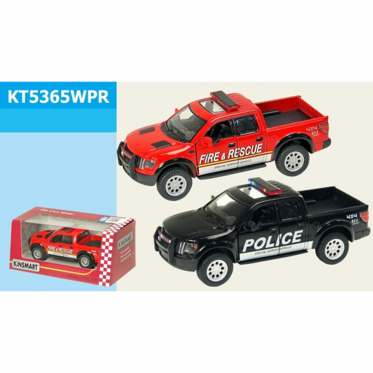 Машина металл &quot;KINSMART&quot; KT5365WPR &quot;Ford F-150 SVT (Police/Fire) полиция или пожарная Фото