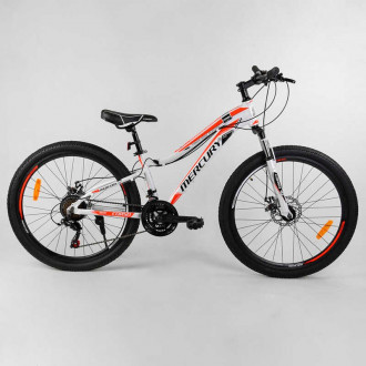Велосипед Спортивный CORSO «Mercury» 26&quot; дюймов 68147 (1) рама алюминиевая, оборудование Shimano 21 скорость, собран на 75%
