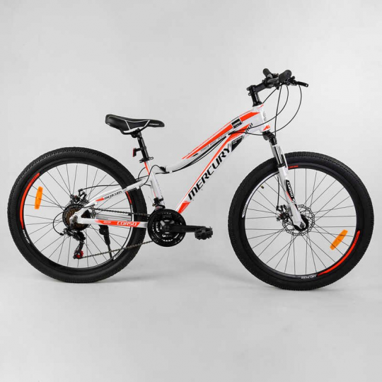 Велосипед Спортивный CORSO «Mercury» 26&quot; дюймов 68147 (1) рама алюминиевая, оборудование Shimano 21 скорость, собран на 75% Фото