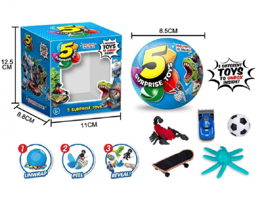 Герои 510 (144шт/2) шар состоит из 5 сегментов в каждом игрушка, цена за 1шт, диаметр шара 8, 5см, кор 12, 5*8, 8*11см Фото
