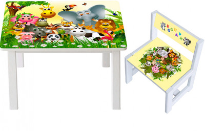 Детский стол и стул  Зоопарк  BSM2K-46