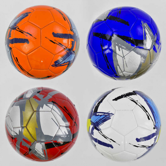 Мяч футбольный С 34178 (60) 4 вида, вес 320 грамм, материал мягкий PVC Фото
