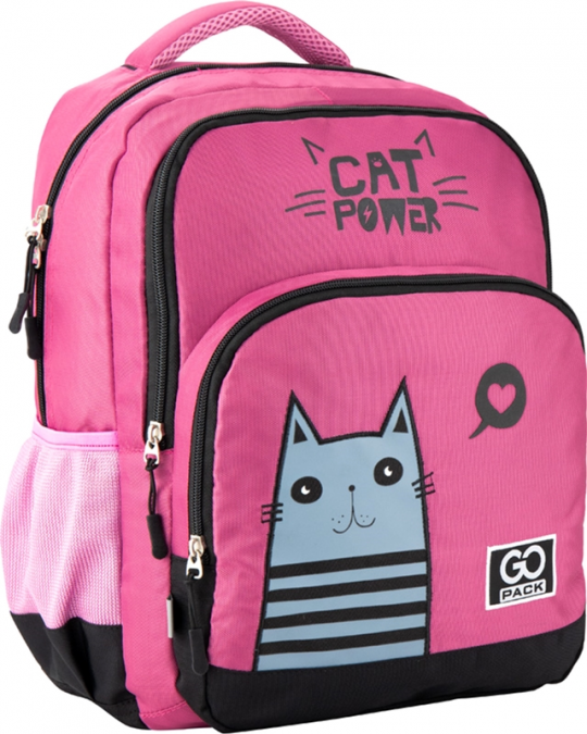 Рюкзак школьный GoPack Education для девочек 450 г 38x28x18 20 л Meow (GO20-113M-1) Фото