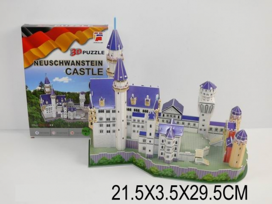 3D паззл &quot;Нойшванштайнский замок&quot; 98 дет., в кор. 21х3х29 /72-2/ Фото