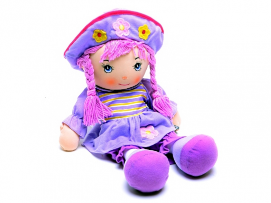 Кукла мягкая муз. R2020B в шляпе 2 цв. /48/ Фото