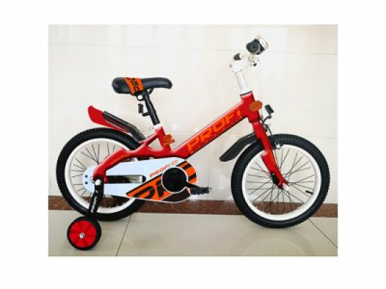 Велосипед детский PROF1 16д. W16115-1 (1шт) Original,красный, крылья,звонок,доп.колеса Фото