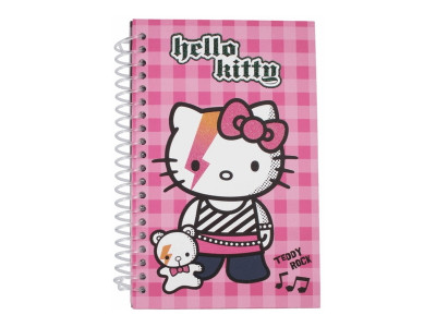 Блокнот карт. обложка, спир., 80л., А5- Hello Kitty /1/25/50/