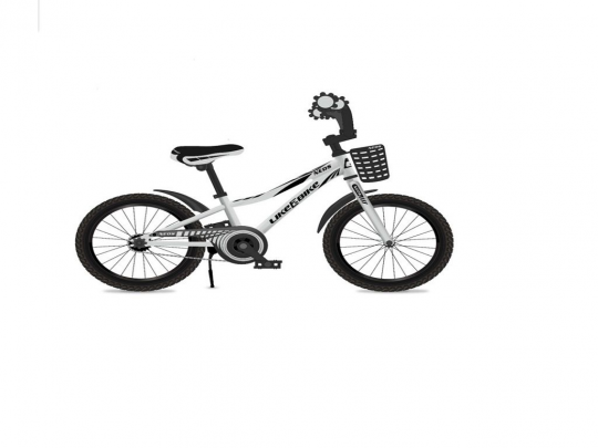 Велосипед детский 2-х колес.18'' Like2bike Neos, серебрянный, рама сталь, со звонком, руч.тормоз, сборка 75 Фото
