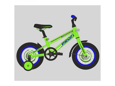 Велосипед детский PROF1 14д. T1472 (1шт) Forward,салатовый,звонок,доп.колеса
