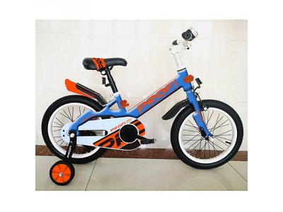 Велосипед детский PROF1 16д. W16115-2 (1шт) Original,голубой,крылья,звонок,доп.колеса