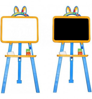 Мольберт для рисования, магнитный (для мела и маркера), оранжево-голубой, у кор. 50*45*8см (8шт)