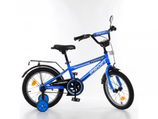Велосипед детский PROF1 16д. T1673 (1шт) Forward,синий,звонок,доп.колеса Фото