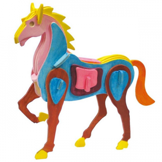 3D Painting Puzzle Horse / Конструктор-розмальовка «Кінь» Фото