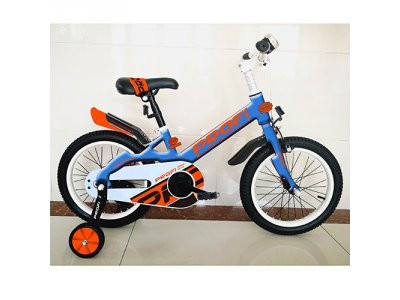 Велосипед детский PROF1 18д. W18115-2 (1шт) Original,голубой,крылья,звонок,доп.колеса