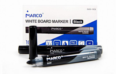 Маркер Board, сухостираемый, круглый, чорный, Marco
