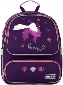 Рюкзак Kite Education Princess для девочек 750 г 36x28x15.5 см 14 л Темно-фиолетовый (K20-777S-4) + пенал в подарок