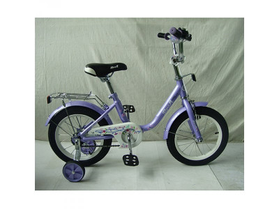 Велосипед детский PROF1 14д. L1483 (1шт) Flower, фиолетовый,зеркало,звонок,доп.колеса