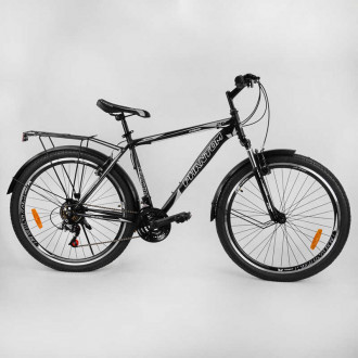 Велосипед Спортивный CORSO «Phantom» 26&quot; дюймов 88107 (1) рама металлическая, SunRun 21 скорость, крылья, багажник, собран на 75%