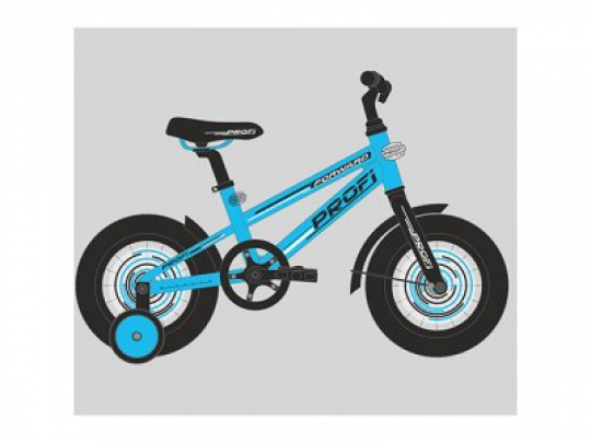 Велосипед детский PROF1 14д. T1474 (1шт) Forward,голубой,звонок,доп.колеса Фото