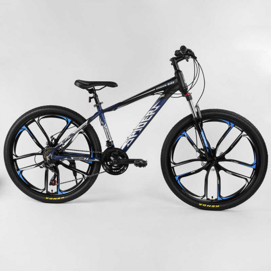 Велосипед Спортивный CORSO «Spider» 26&quot; дюймов 43797 (1) рама алюминиевая, оборудование Shimano 21 скорость, литые диски, собран на 75% Фото