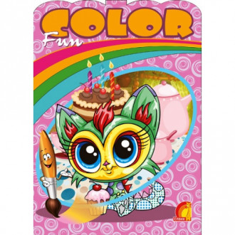 Книга дитяча &quot;Дитяча творчість Fun color Веселі тварини&quot; (У), 23*17см