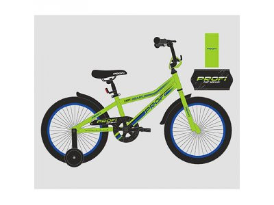Велосипед детский PROF1 14д. Y14102 (1шт) Top Grade, салатовый,звонок,доп.колеса