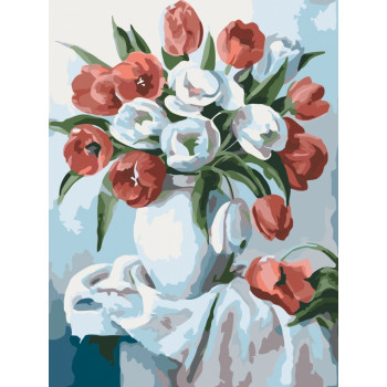 Картины по номерам - Букет ярких тюльпанов(КНО2046)