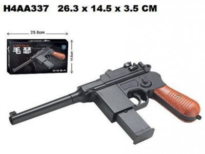 Пистолет 098A с пульками,утяжеленный кор.26,3*3,5*14,5 ш.к.H4AA337 /96/
