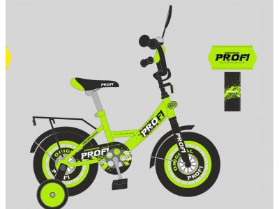 Велосипед детский PROF1 20д. XD2042 (1шт) Original boy,салатово-черный,свет,звонок,зерк.,подножка