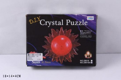 Пазлы 3D- кристалл 29018 (120шт/2) Солнце, 41дет, батар., свет., в коробке 18*14*4см
