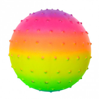 Мяч массажный MS 0939 (250шт) 5,5дюймов, радуга, ПВХ, 45г