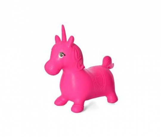 Прыгуны-лошадки MS 2947  единорог, ПВХ, 1280г, розовый, в кульке, 34-21-12см Фото