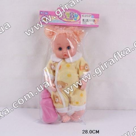 Кукла 2012-2P (96шт/2) с бутылочкой, в пакете 28см Фото