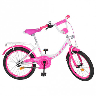Велосипед детский PROF1 20д. Y2014 (1шт) Princess,бело-малинов.,звонок,подножка