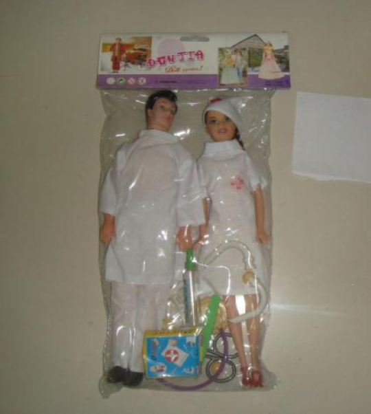 Доктор 11350-4 (192шт/2) с куклой и Кеном, в пакете 26см Фото