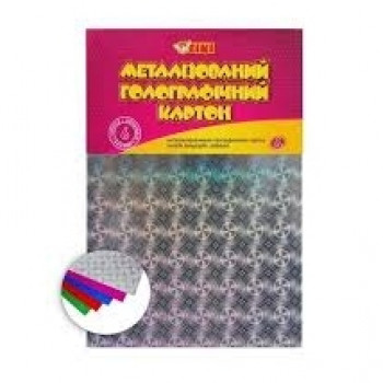 Картон цветной голографический металлизированный формат А4 6 цветов