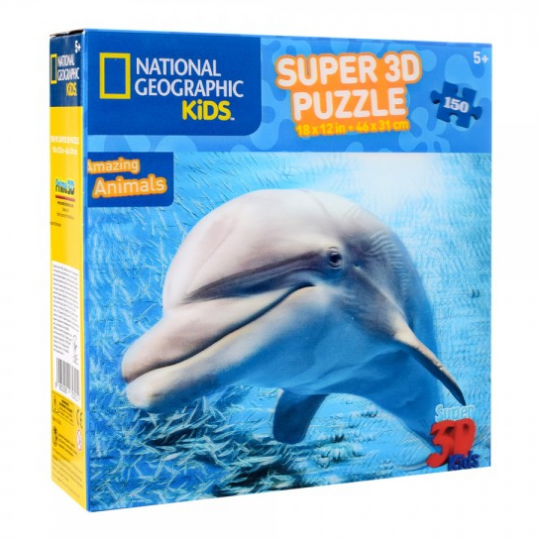 Пазлы 3D 10823 (6шт) дельфин, 46-31см, 150дет, в кор-ке, 20-20-5см Фото